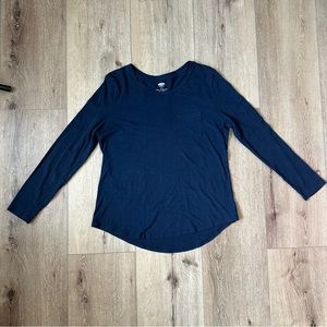 NWOT OLD NAVY Long Sleeve Top Front Pocket Womenโs Large